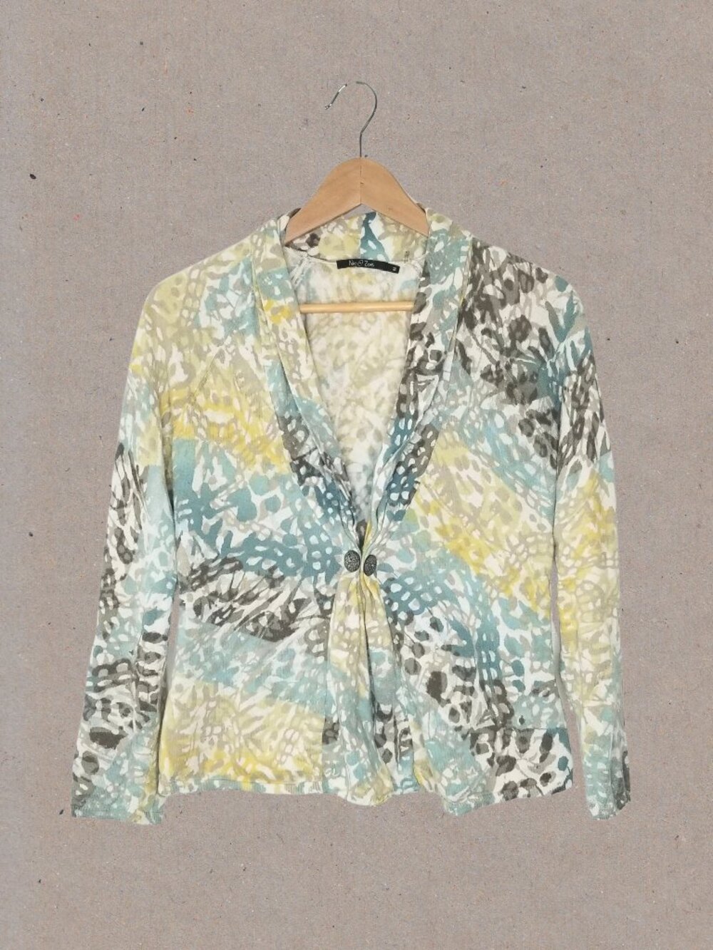 Nic + Zoe Abstract Butterfly Cardigan, Medium